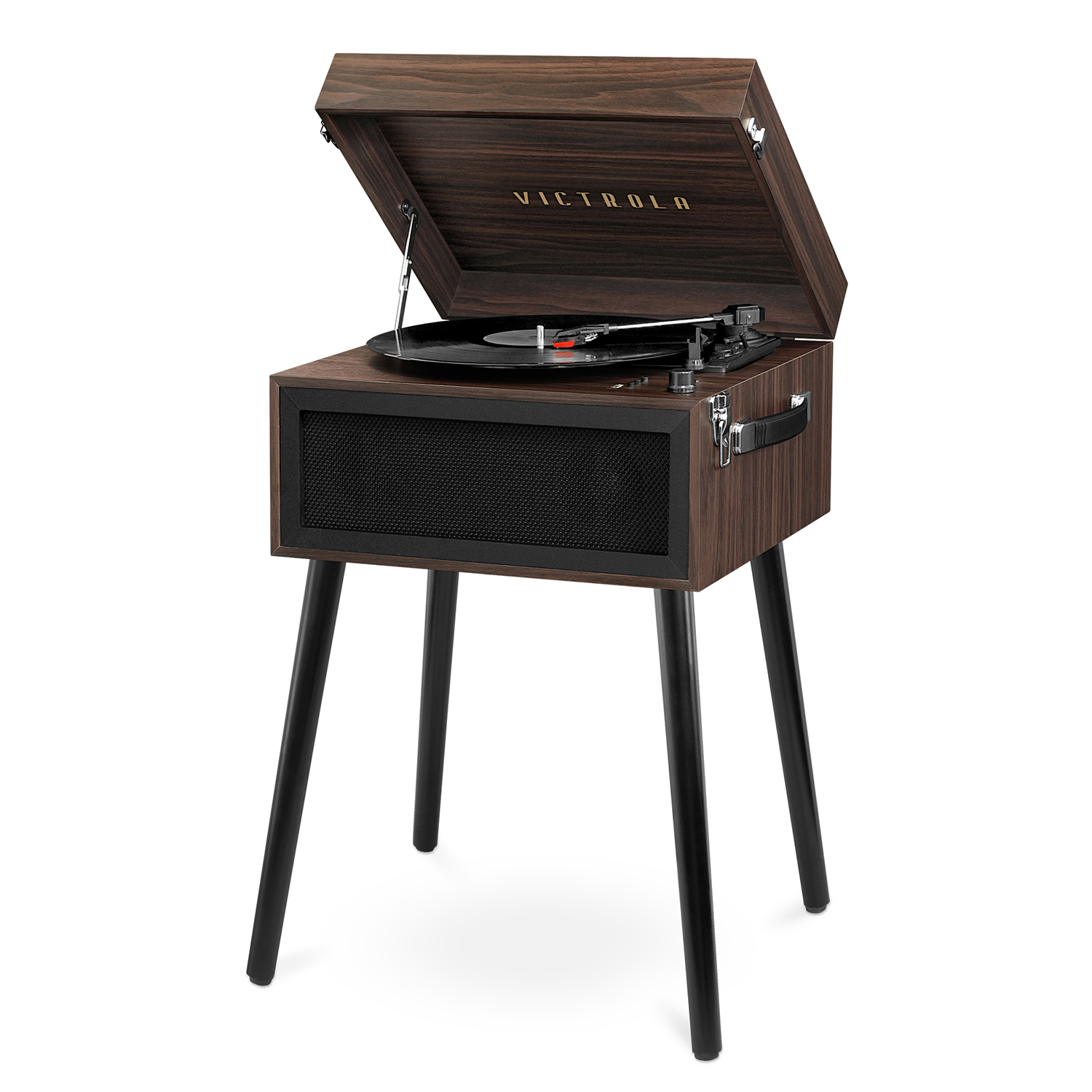 Victrola Bluetooth Record Player Stand with 3Speed Turntable, Espresso