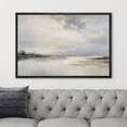 thumbnail image 3 of PixonSign Framed Canvas Print Wall Art Storm Cloud Lake Reflection Nature Wilderness Illustrations Fine Art Decorative Farmhouse/Country Relax/Calm/Cozy Multicolor Zen for Bedroom - 24"x36" Black, 3 of 5