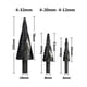 thumbnail image 2 of Juego de 3 brocas escalonadas de cobalto para acero inoxidable y metal (4-32 mm/4*20 mm/4-12 mm), 2 of 5