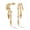 CZ Tassel & Gold, variant on Gold Plated Illusion Dangle Earrings for Women, 3-Tier CZ Hoop Drop Earrings with Long Spike Charms, Hypoallergenic 1.2" Layered Earring for Single Piercing