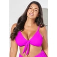 thumbnail image 2 of Swimsuits for All Women's Mentor Tie Front Bikini Top, 2 of 5