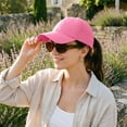 thumbnail image 6 of Lumistal Baseball Cap for Women Candy Color Womens Ponytail Hat Adjustable Criss Cross Baseball Cap High Bun Unisex Trucker Hats Baseball Sport Caps Sun Hat Hot Pink One Size, 6 of 6