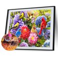 thumbnail image 1 of Cuadros Decorativos DIY diamante pintura flor pájaro completo redondo taladro mosaico arte imagen diamantes de imitación Tmvgtek embutido en tela, 1 of 9