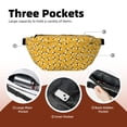 thumbnail image 4 of Naloa Cute Bee Butterfly Yelllow Print Running Belts for Men Women,Running Fanny Pack with 2-Zipper Pockets,Waterproof Waist Pack for Travel Hiking Running Outdoor Sports, 4 of 8