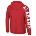 thumbnail image 3 of Men's Colosseum Crimson Alabama Crimson Tide Back in Business Long Sleeve Raglan Hooded T-Shirt, 3 of 3