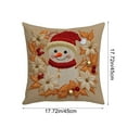 thumbnail image 3 of YIKA Christmas Tree Snowflake Reindeer Pillowcase Christmas Pillow Cover Holiday Decoration Sofa Decoration Linen Pillow Home Sofa Holiday Decoration Pillow Cover A, 3 of 6