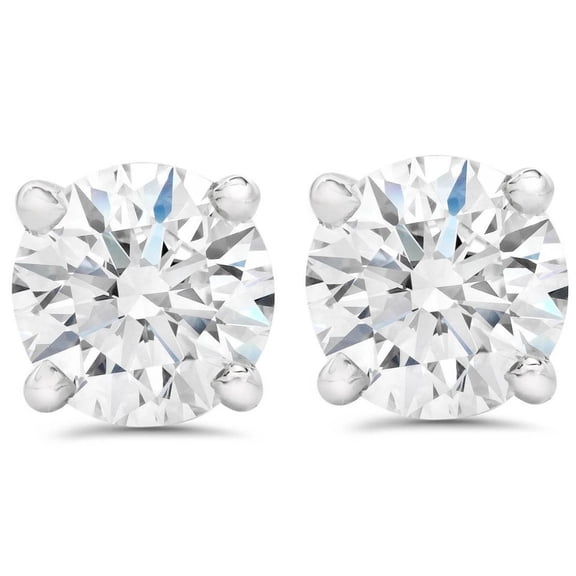 Pompeii 3 Cttw Diamond Studs With Screw Backs 14k White Gold Lab Grown (G,VS2)