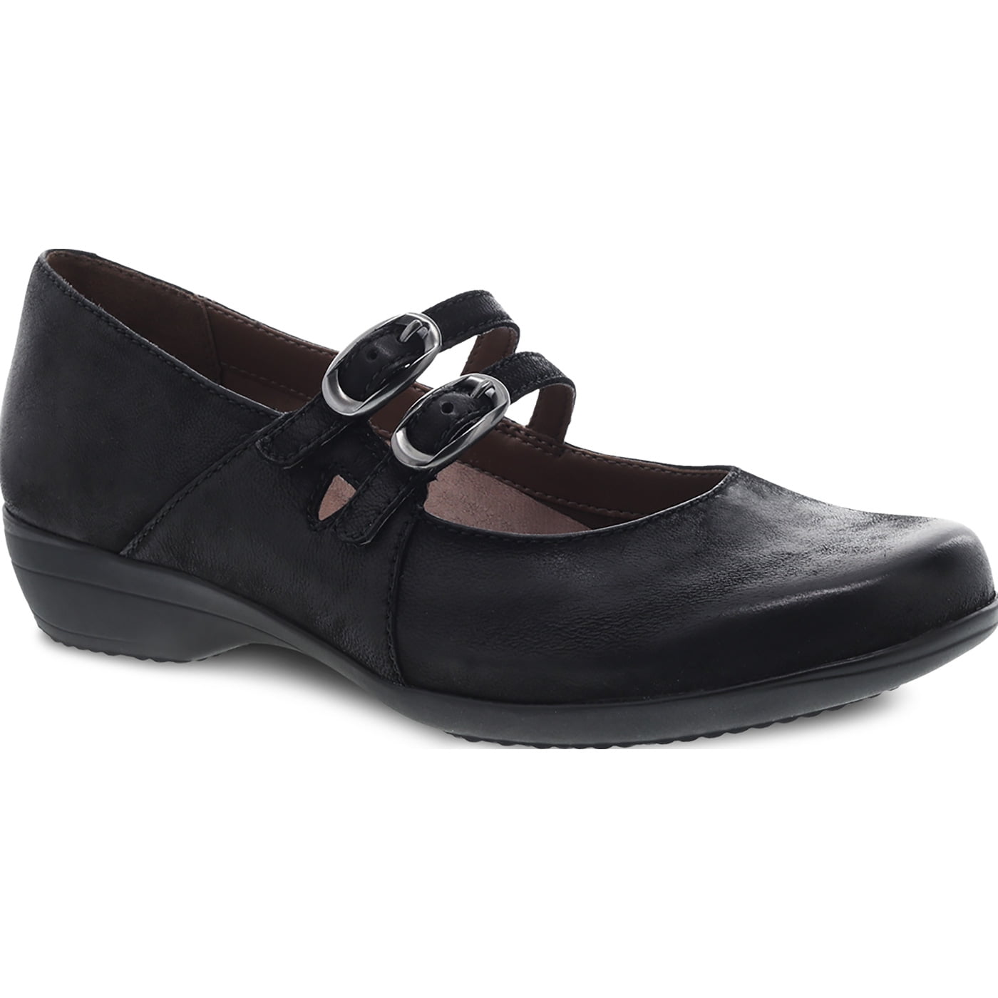 Dansko Fynn Women's Black Leather Mary Jane with Double Strap