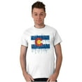 thumbnail image 4 of Colorado State Flag Dripping Paint CO Men's Graphic T Shirt Tees Brisco Brands X, 4 of 4