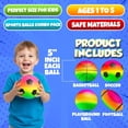 thumbnail image 5 of PlayBolt Rainbow Sports Ball Set – 4 Pack (5-Inch) | Mini Basketball, Soccer Ball, Football & Playground Ball with Hand Pump for Toddlers & Kids – Indoor & Outdoor Play, 5 of 8