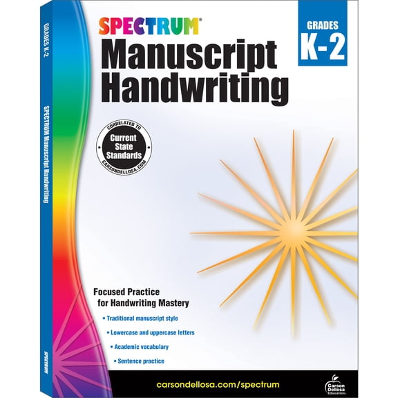 Pre-Owned Spectrum Manuscript Handwriting, Grades K - 2: Volume 106 (Paperback) 1483813800 9781483813806