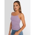 thumbnail image 4 of Womens Adjustable Camisole Sleeveless Square Neck Spaghetti Strap Tank Tops Basic Shirt XXL, 4 of 8