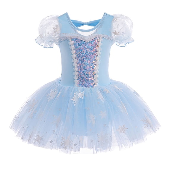 HWJAD Ballet Leotards for Girls 3-9Y Toddler Girls Dance Leotards with Tutu Skirt Performance Ballerina Outfit