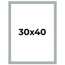 30x40 Frame Blue Teal Distressed Solid Wood Picture Frame | 1.625 Inch Moulding Width | Sonoma Blue