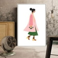 thumbnail image 2 of IDEA4WALL Framed Canvas Wall Art Minimalist Fashion Girl Painting Prints for Modern Home Decoration Ready to Hang - 24x36 inches, 2 of 4