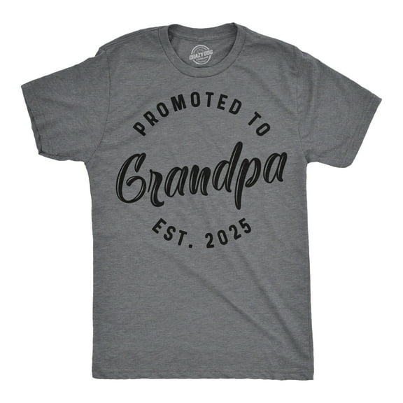 Mens Funny T Shirts Promoted to Grandpa 2025 Sarcastic Family New Baby Graphic Tee for Men Graphic Tees