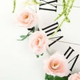 Efavormart 6 ft Blush Silk Rose Garland with Bendable Wire Vines Artificial Flower Garlands with ...