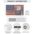 thumbnail image 2 of 4th of July RV Awning Sun Shade Screen 9'X15.3' Patriotic Eagle USA Flag Mesh Sunscreen Red White and Blue Wood Awning Shade Screen with Zipper UV Blocker Completed Kits for RV Motorhome Camper, 2 of 7