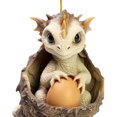 thumbnail image 2 of Acrílico lindo de la novedad de la decoración del huevo del dragón de la Navidad para la decoración del hogar y del coche, 2 of 5