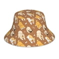 thumbnail image 3 of Daiia Cartoon Bulldog Pattern Bucket Hat - Trendy Cotton Sun Hat for Beach, Golf, Fishing - Fun Outdoor Vacation Boonie for Men and Women, 3 of 9