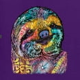 thumbnail image 2 of Funny Neon Sloth | Dean Russo Art Animal Lover Unisex Hoodie Sweatshirt, Purple, 3XL, 2 of 5
