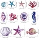 thumbnail image 2 of TOPBATHY Sea World - Adhesivo de pared con diseño de caballito de mar, estrella y concha para dormitorio y sala de estar, 2 of 7