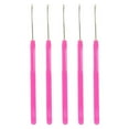 thumbnail image 2 of facefd 5 Pieces Pulling Hook Needle Tools for Micro Ring Hair Extension Tools Hair Extensions Rose Red, 2 of 8
