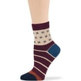 thumbnail image 4 of 7BIGSTARS KINGDOM Women's Bamboo Diabetic Quarter Patterned Socks - 4 Pack Medium-Extra Wide Polka Dot, Heart, Stripe - Sock Size 9-11 Shoe Size 5-9 M Burgundy, Navy Blue, Ecru, 4 of 9