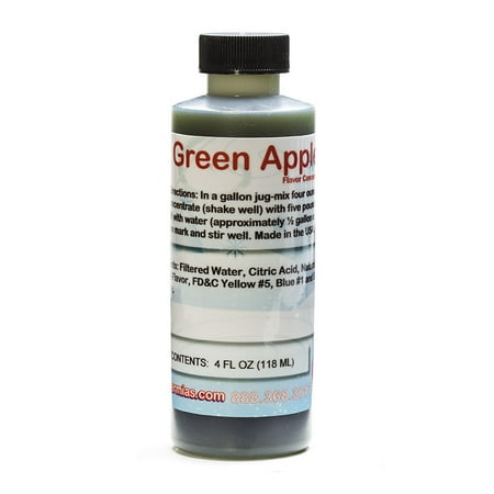 Green Apple Shaved Ice and Snow Cone Flavor Concentrate 4 Fl Ounce