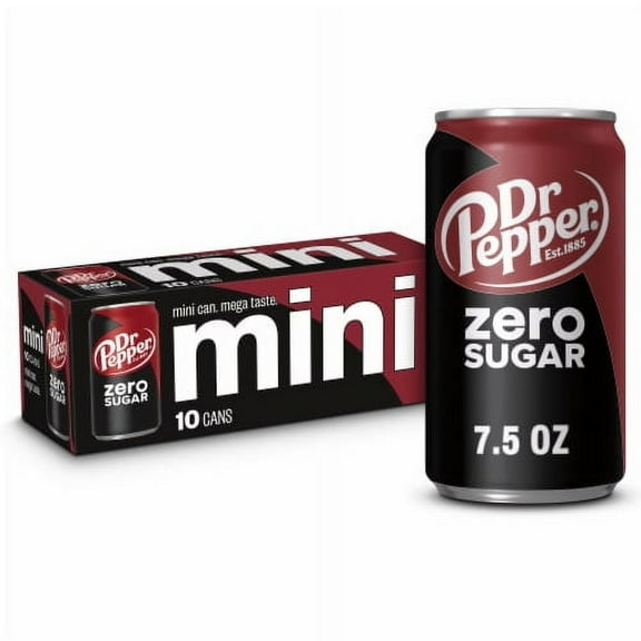 Dr Pepper Zero Soda - 10pk/7.5 fl oz Mini Cans - Pack of 2