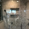 thumbnail image 5 of The Tile Life Santorini Arabesque 12" x 12" Volakas Matte Marble Mosaic Floor and Wall Tile, 1 Sheet, 5 of 5