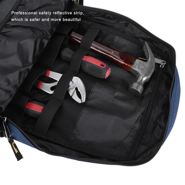 Bolsa de herramientas YILEQI para electricistas con elevador de herramientas de doble hombro Almacenamiento de herramientas