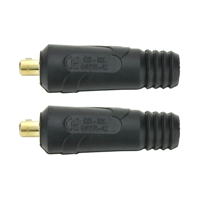 Dinse 10-25 Welding Cable Plug Connector for 25mm2 Cables AWG #6 to #4 -  200 Amp (PAIR) 