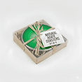 thumbnail image 7 of Modern Home Set of 4 Natural Agate Stone Coasters - Green w/Silver Edge, 7 of 7