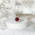 thumbnail image 5 of Rosec Jewels Lab Grown Ruby Cocktail Ring for Women - 8 mm - Certified Ruby Diamond Ring - AAAA Grade - with Jewelry Box, 14K White Gold, US 7.00, 5 of 8