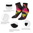 thumbnail image 5 of Naloa Flamingo And Palm Trees At Sunset Ankle Socks for Women Non Slip Socks No Show Socks Classic Low Cut Casual Socks Casual Socks, 5 of 7