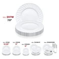 thumbnail image 7 of Smarty 7.5" White Classic Flair Disposable Plastic Salad Plates 180ct, 7 of 7