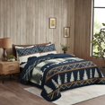 thumbnail image 2 of 3 Pcs Cabin Lodge Rustic Country Bear Quilt Bedspread Set Me504, 2 of 7