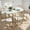 7PCS-Golden, variant on 7-Piece Dining Table Set with 6Stools - Industrial Compact Kitchen Table & Chairs Sets, Space-Saving Design for Apartment, Small Space, Breakfast Nook