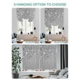 thumbnail image 4 of Grey Christmas Tie Up Curtains for Windows 63 Inch Length Balloon Curtains Kitchen Adjustable Balloon Window Shade Xmas Snowflake Ball Winter Snowflake Tie Up Valance Bathroom Curtain Window 42"x63", 4 of 6
