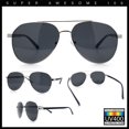 thumbnail image 2 of Mens Antiglare Polarized Lens Iconic Officer Metal Rim Pilots Sunglasses Silver Black - Black, 2 of 7