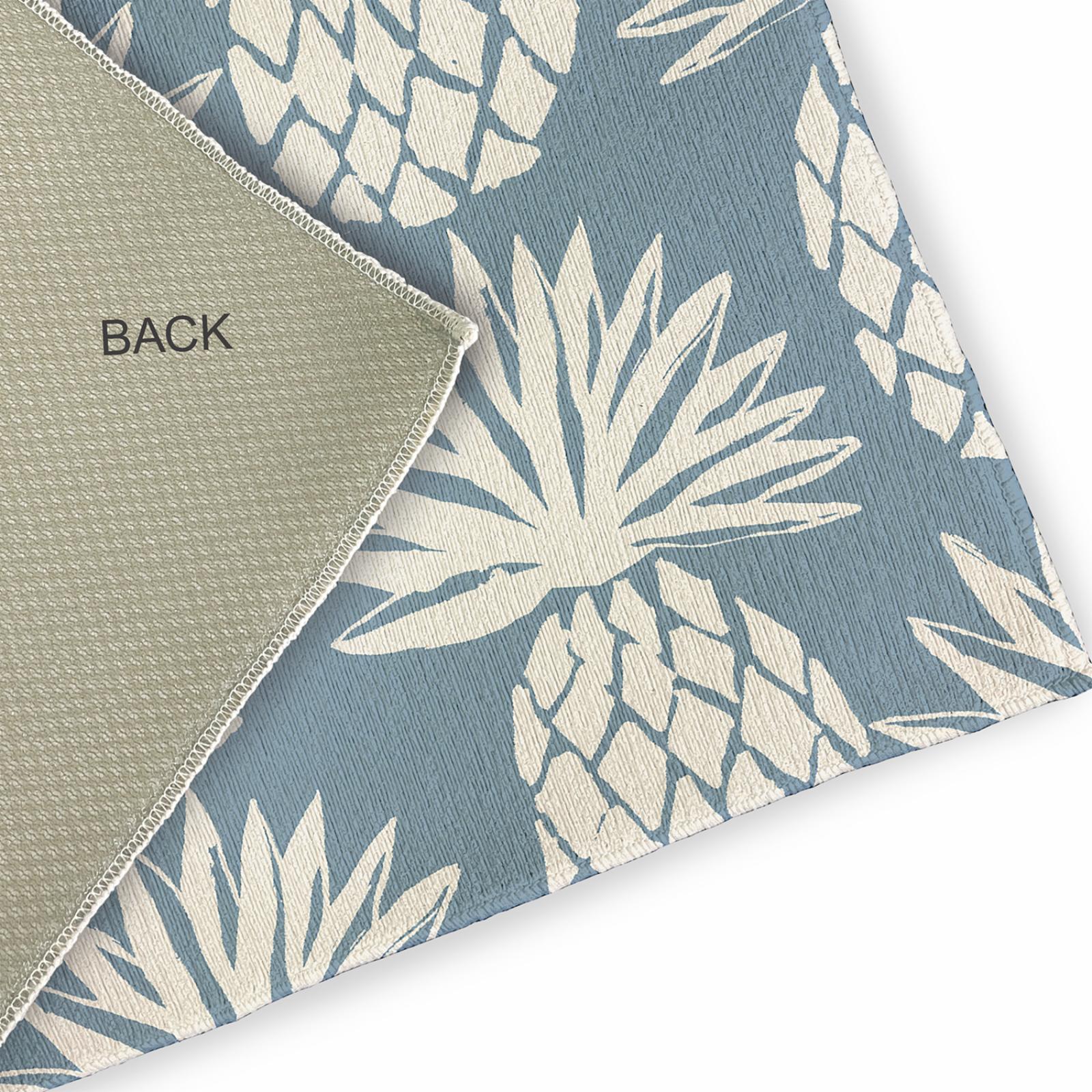 E by Design Pineapple Pattern Indoor/Outdoor Rug - Dusty Smoke - 2 x 3 ft.
