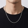 thumbnail image 3 of YOUNGYUE Silver plated Box Chain Necklace, Classic Minimalist Chain Jewelry, Unisex 16‑28 Inch, 3 of 6