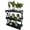 3 Tier - Black, variant on Acacia Ladder Plant Stand Indoor Corner, Wooden Outdoor Plant Stand 4 Tier, Foldable Multi Tier Plant Stand, Corner Plant Stand Indoor, Tall Plant Rack For Office, Balcony, Patio, 1-year Warranty