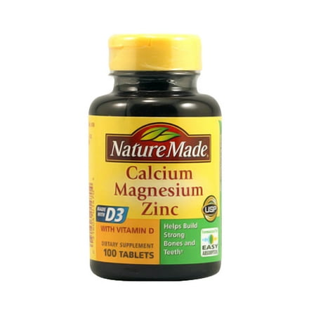 Nature Made Calcium Magnesium Zinc Tablets - 100 Ea
