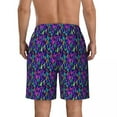 thumbnail image 4 of Colorful Feather Board Shorts Summer Purple Bule Running Beach Short Pants Man Quick Dry Classic Custom Oversize Beach Trunks, 4 of 4