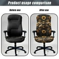 thumbnail image 4 of FKELYI Office Chair Covers Stretch Computer Chair Slipcovers for Armchair, Washable Retro Sunflower Bee Print Gaming Chair Protector Cover for Home Office, Small, 4 of 6