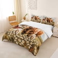 thumbnail image 2 of jejeloiu Highland Cow Farm Windmill Duvet Cover Set Kids,Floral Farm Print Bedding Full,3pcs(No Comforter), 2 of 6