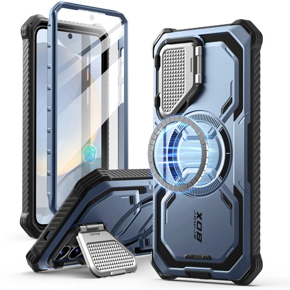 Funda i-Blason para Samsung Galaxy S25 con Soporte Azul