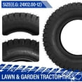 thumbnail image 3 of Ktaxon 2 Pack 24x12.00-12 Lawn Mower Turf Tires, 3 of 7